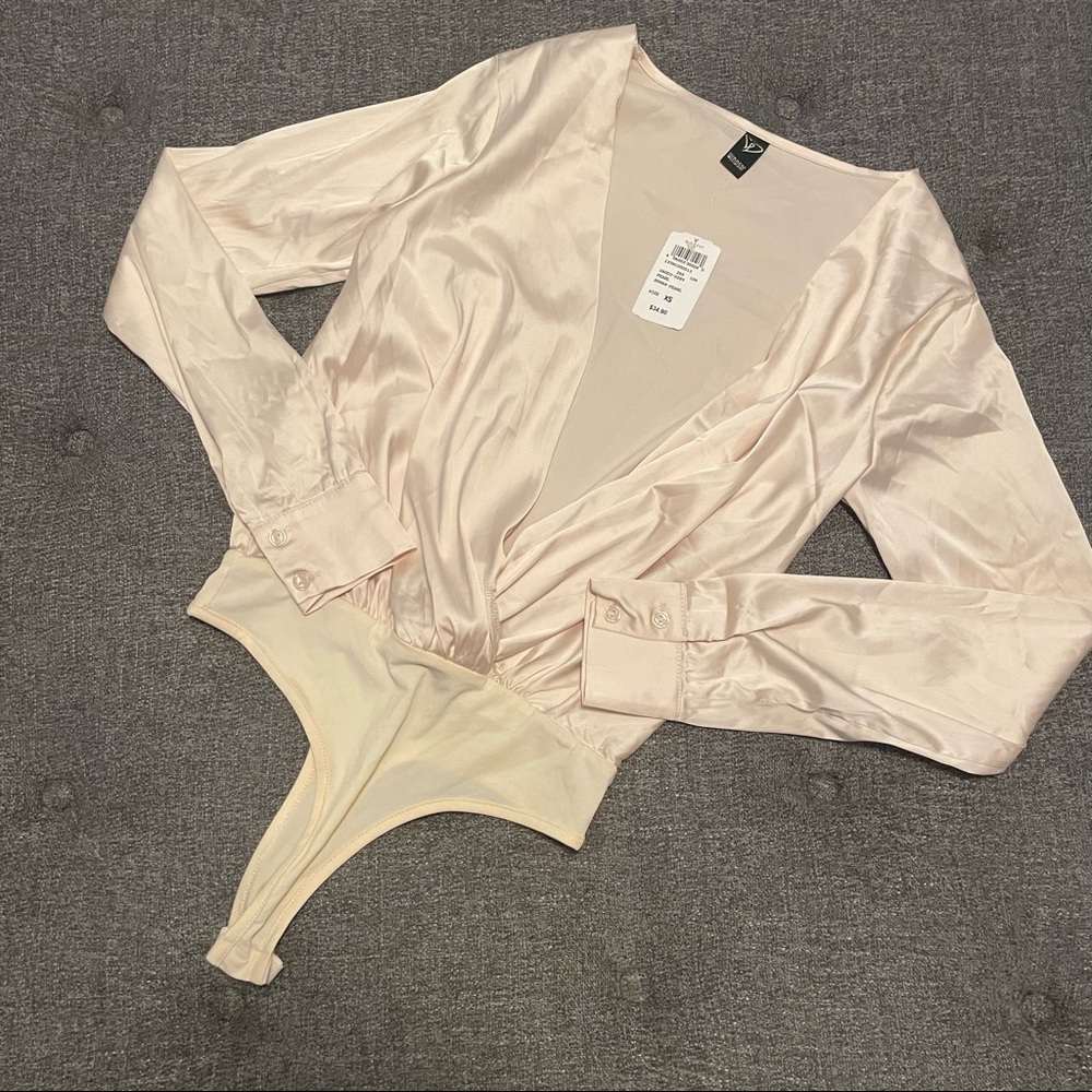 Windsor Satin Deep V Bodysuit